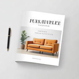 Create a cover page for a furniture catalogue book