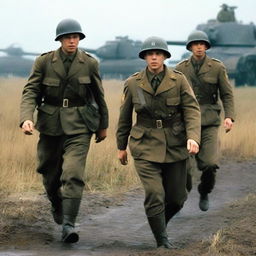 A German version of Saving Private Ryan featuring Christoph Waltz, Daniel Brühl, Thomas Kretschmann, and Sebastian Koch