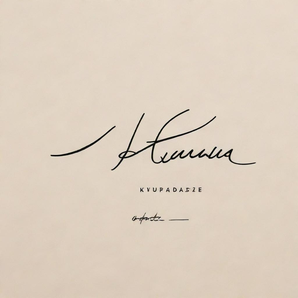 An elegant and professional signature based on the words 'G.Kupatadze'. The signature should flow smoothly and have a distinct style.