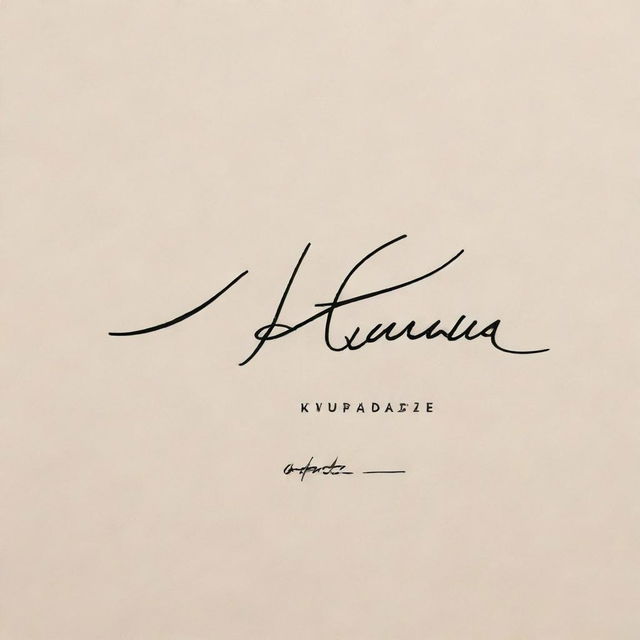 An elegant and professional signature based on the words 'G.Kupatadze'. The signature should flow smoothly and have a distinct style.