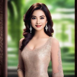 Create an image of Indonesian actress Aura Kasih