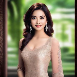 Create an image of Indonesian actress Aura Kasih