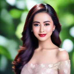 Create an image of Indonesian actress Aura Kasih