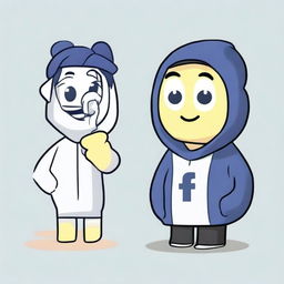 Create an image for a Facebook account featuring a character named Inuy