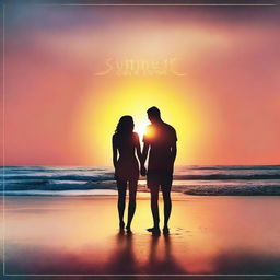 Create an album cover titled 'Summer Love'