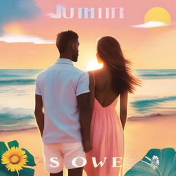 Create an album cover titled 'Summer Love'