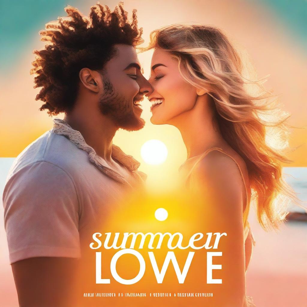 Create a vibrant cover image titled 'Summer Love'