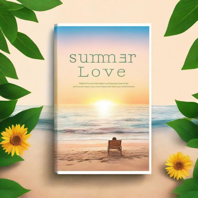 Create a cover image titled 'Summer Love' featuring sunrise vibes