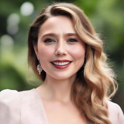 A detailed, high-resolution portrait of Elizabeth Olsen