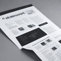 A sleek, modern front page for a computer project featuring cutting-edge technology related graphics, an eye-catching headline, and space for brief project information.