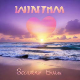 An album cover titled 'Summer Love' featuring a beautiful sunrise over a serene beach