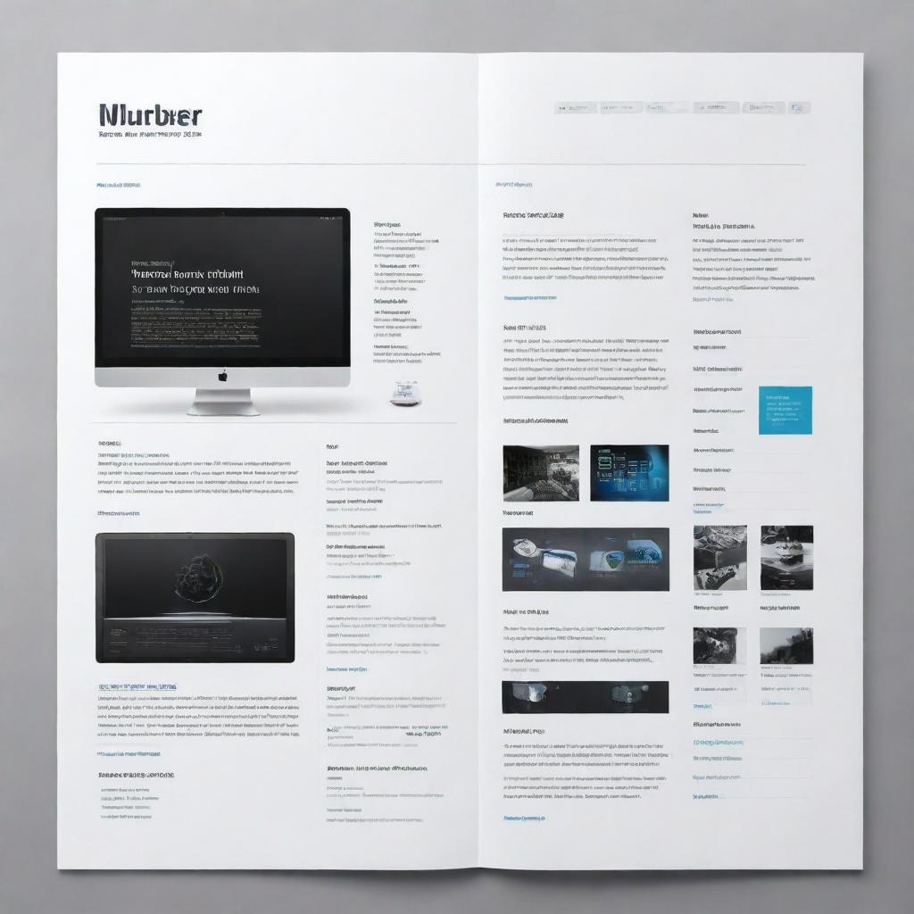 A sleek, modern front page for a computer project featuring cutting-edge technology related graphics, an eye-catching headline, and space for brief project information.