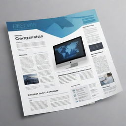 A sleek, modern front page for a computer project featuring cutting-edge technology related graphics, an eye-catching headline, and space for brief project information.