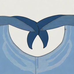 A stylish and tasteful illustration of a thong whaletail visible above the waistband of jeans