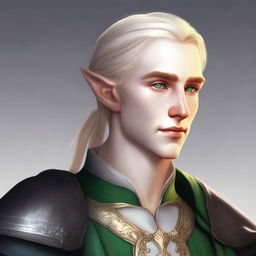 A 25-year-old young male elf with a lean but strong build