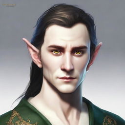 A 25-year-old young male elf with a lean but strong build