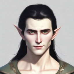 A 25-year-old young male elf with a slender but strong build