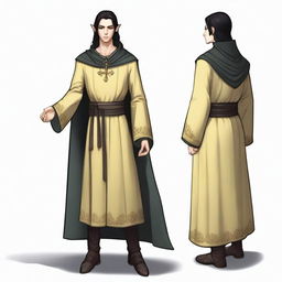 A 25-year-old young male elf with a slender but strong build