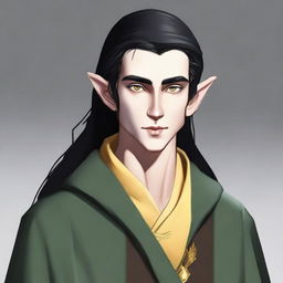 A 25-year-old young male elf with a slender but strong build