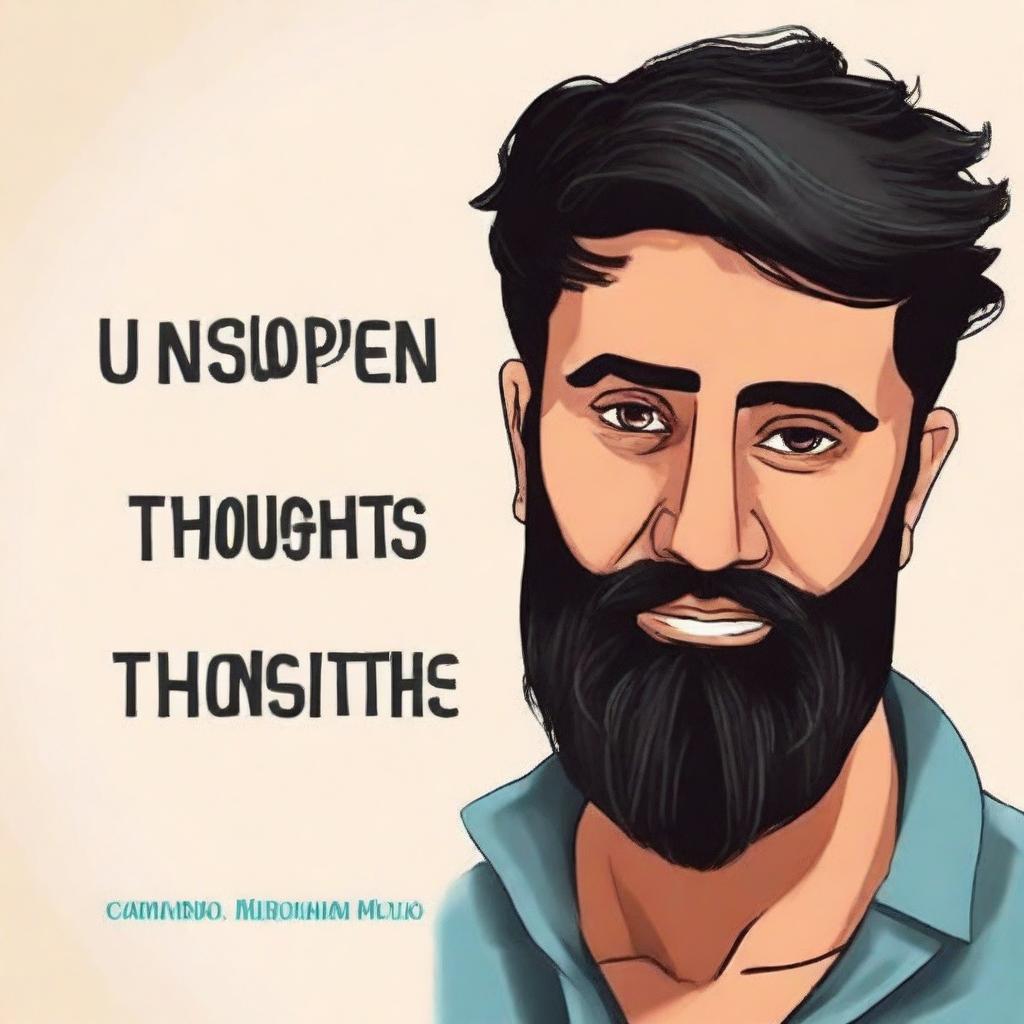 Create a book cover titled 'Unspoken Thoughts'