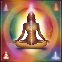 An artistic representation of spiritual practices and sexual health, featuring elements of Tantra and Kundalini