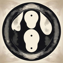 An artistic depiction of the concept of masculinity and sexuality in the context of Yin and Yang