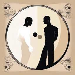 An artistic depiction of the concept of masculinity and sexuality in the context of Yin and Yang