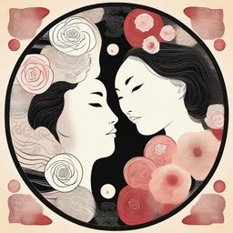 An artistic representation of female sexual health and the fullness of femininity in the context of Yin and Yang and Taoism