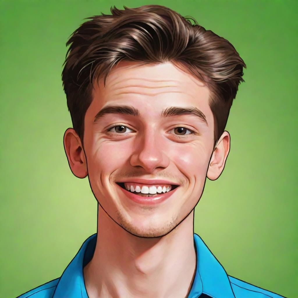 A cartoon depiction of a vibrant and youthful 25-year-old individual