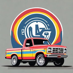 Create an image of a 1982 Ford F100 truck styled after Kaido