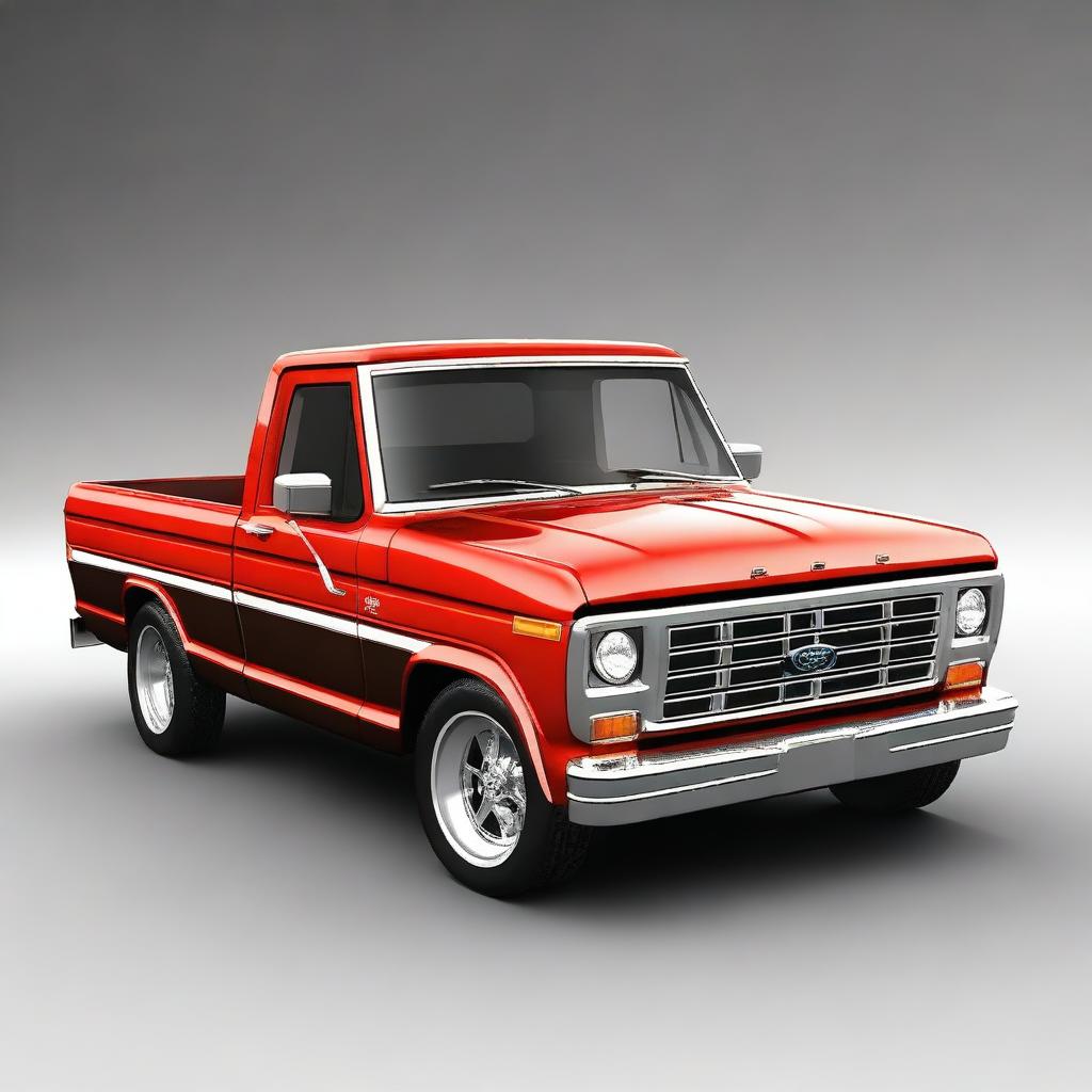 Create an image of a 1982 Ford F100 mini truck