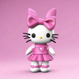 Create a 3D model of a Hello Kitty outfit