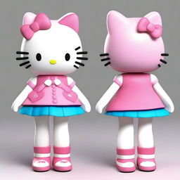 Create a 3D model of a Hello Kitty outfit