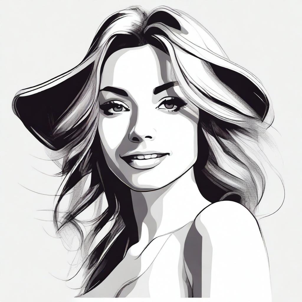 Create a stylized, sexy portrait based on the provided picture of a friend