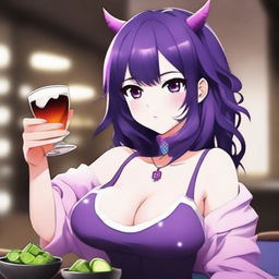 Uma waifu com beleza de tirar o fôlego, peituda, bunduda, viciada em apostas e bebidas alcoólicas e apaixonada