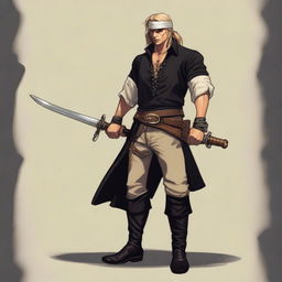 A swashbuckler rogue in a fantasy art style