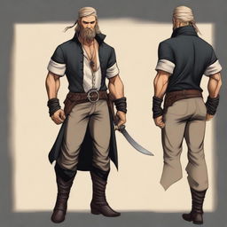 A swashbuckler rogue in a fantasy art style