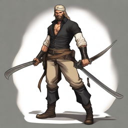 A swashbuckler rogue in a fantasy art style