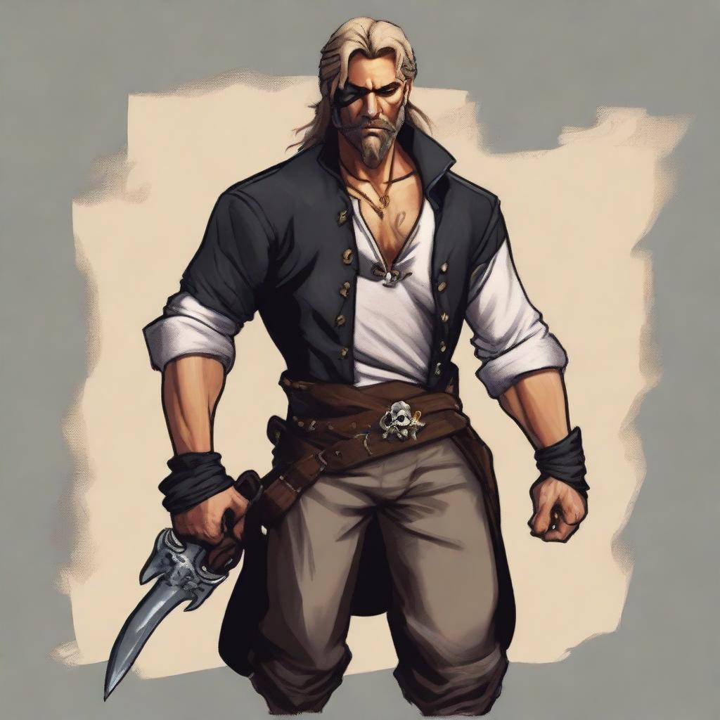 A swashbuckler rogue in a fantasy art style