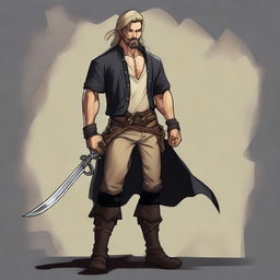 A swashbuckler rogue in a fantasy art style