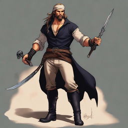 A swashbuckler rogue in a fantasy art style