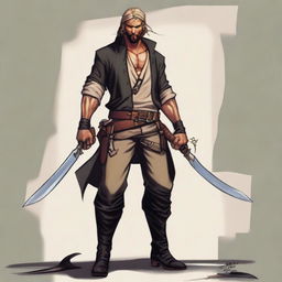 A swashbuckler rogue in a fantasy art style