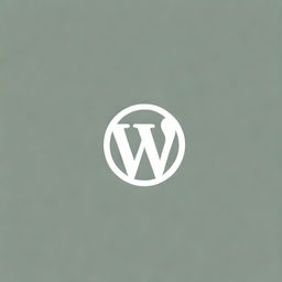 An image representing WordPress, featuring the official WordPress logo prominently