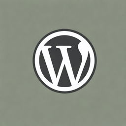 An image representing WordPress, featuring the official WordPress logo prominently