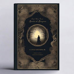 Create a book cover design with a dark, mysterious background, like a moonlit night or shadowy forest, evoking secrecy and hidden depths