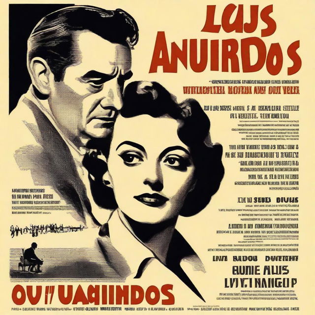 Diseña un póster vertical sobre la película "Los Olvidados" de Luis Buñuel, año 1950