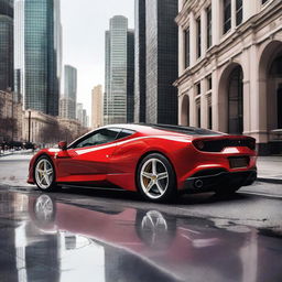 A high-resolution image of a luxury Ferrari car