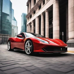 A high-resolution image of a luxury Ferrari car