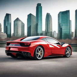 A high-resolution image of a luxury Ferrari car