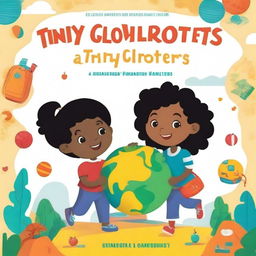 Create a vibrant and engaging book cover for 'Tiny Globetrotters: A Complete Guide to Travelling with Infants and Toddlers'